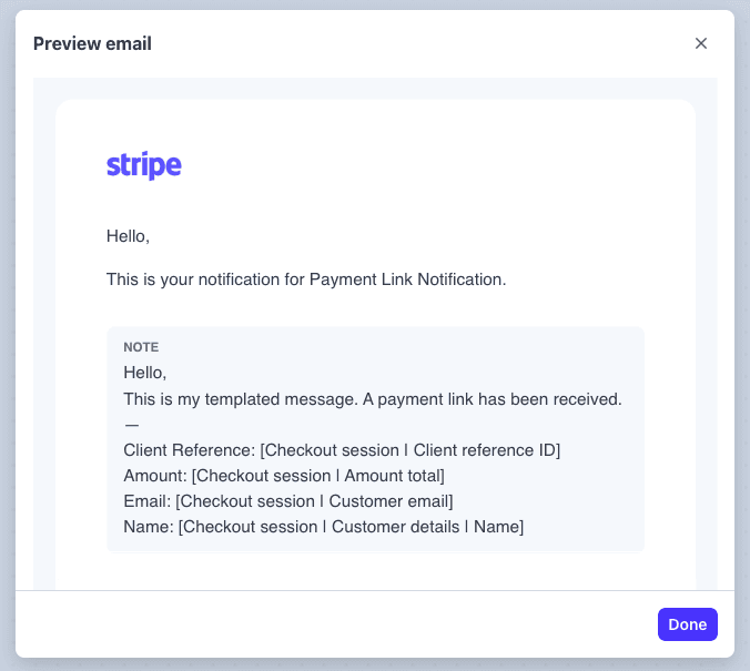 Email preview