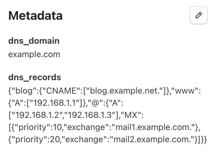 Metadata in the Stripe dashboard