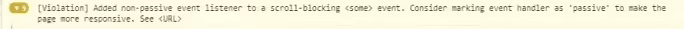 Scroll warnings